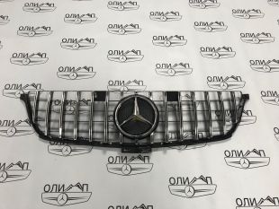 Решетка радиатора на Mercedes ML W166 GT хром Решетка радиатора на Mercedes ML W166 GT хром